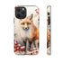 Christmas Fox in a Wreath of Red Berries - Impact Resistant Phone Case iPhone 11 Pro Matte